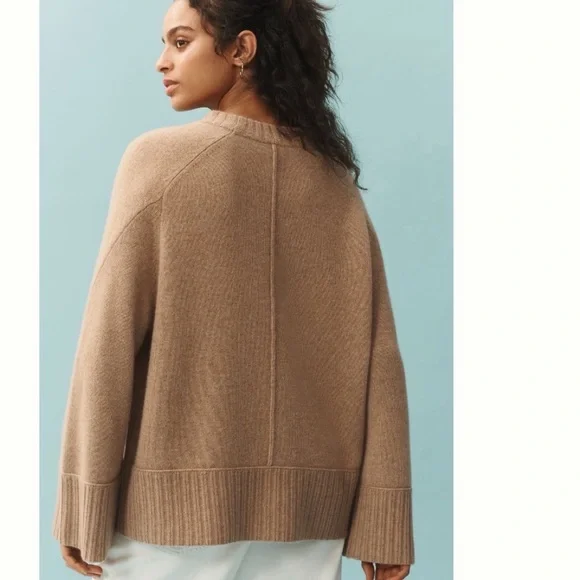 NWT Anthropologie The Chandler Cashmere Crew-Neck Relaxed Pullover Sweater XL - Picture 8 of 16